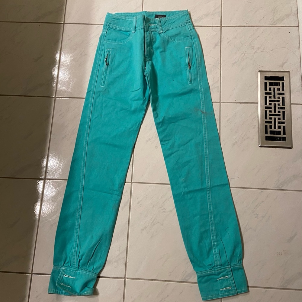 Turquoise paints low waisted  by g star